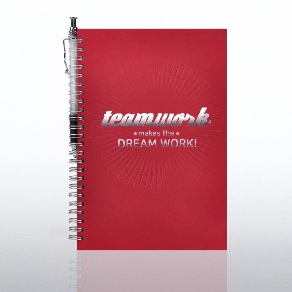 Foil-Stamped Journal & Pen Gift Set - Teamwork Dreamwork