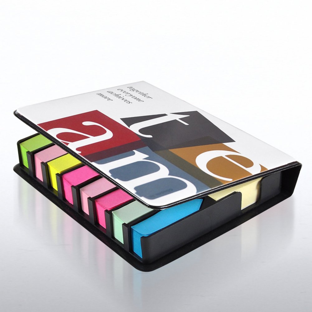 Flip Top Sticky Note Holder w/ Calendar - TEAM