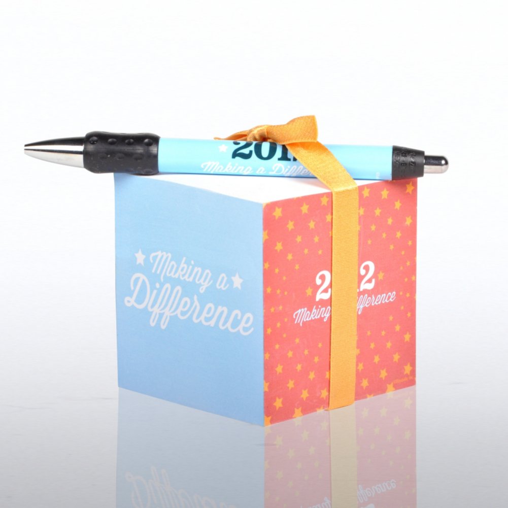 Note Cube & Pen Gift Set - 2012 Making a Difference BACK