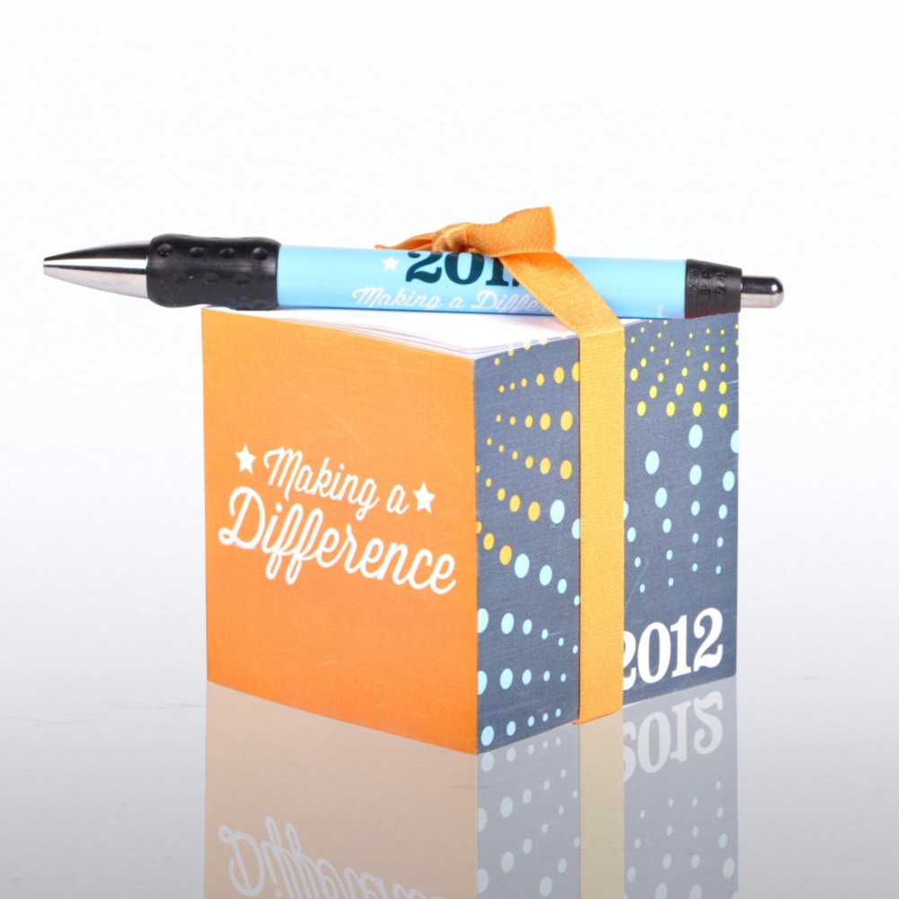 Note Cube & Pen Gift Set - 2012 Making a Difference