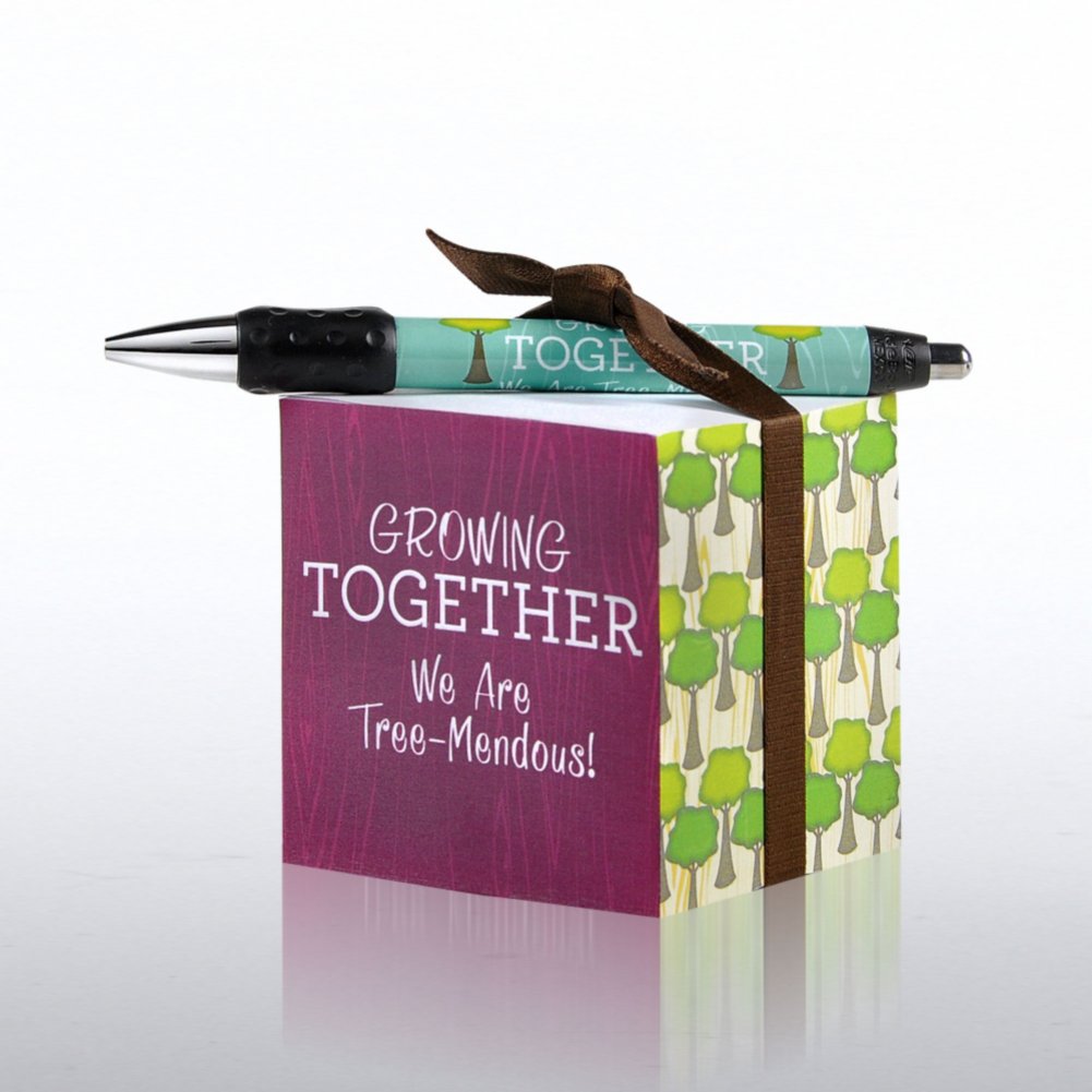 Note Cube & Pen Gift Set - Growing Together BACK