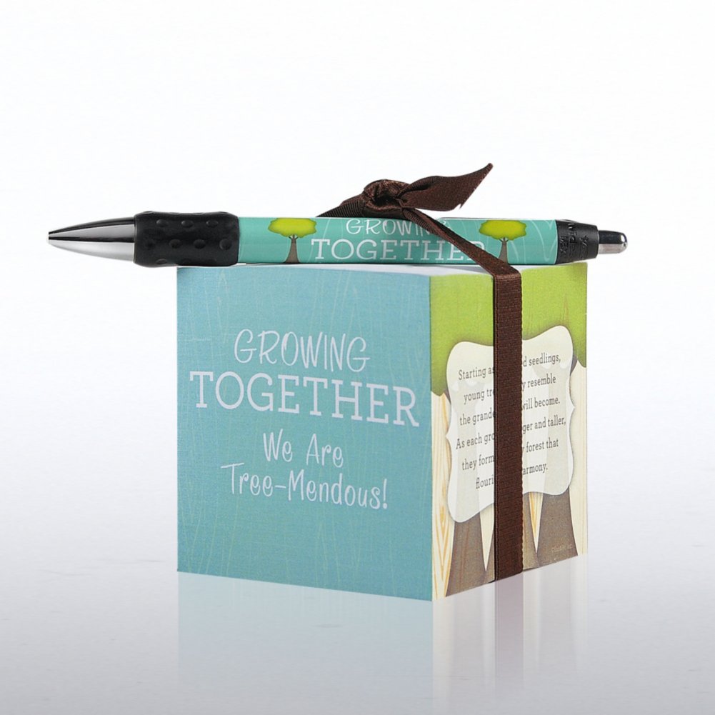 Note Cube & Pen Gift Set - Growing Together