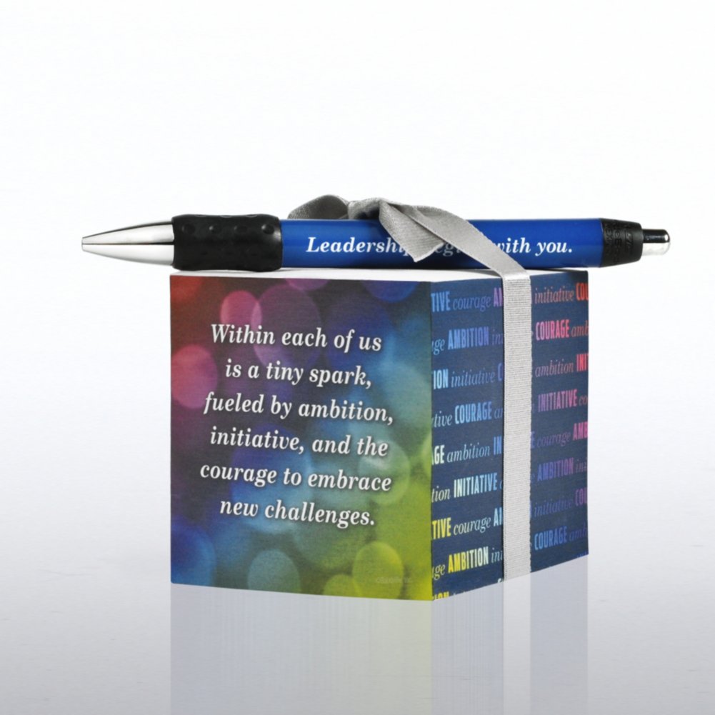 Note Cube & Pen Gift Set - Leader in You BACK
