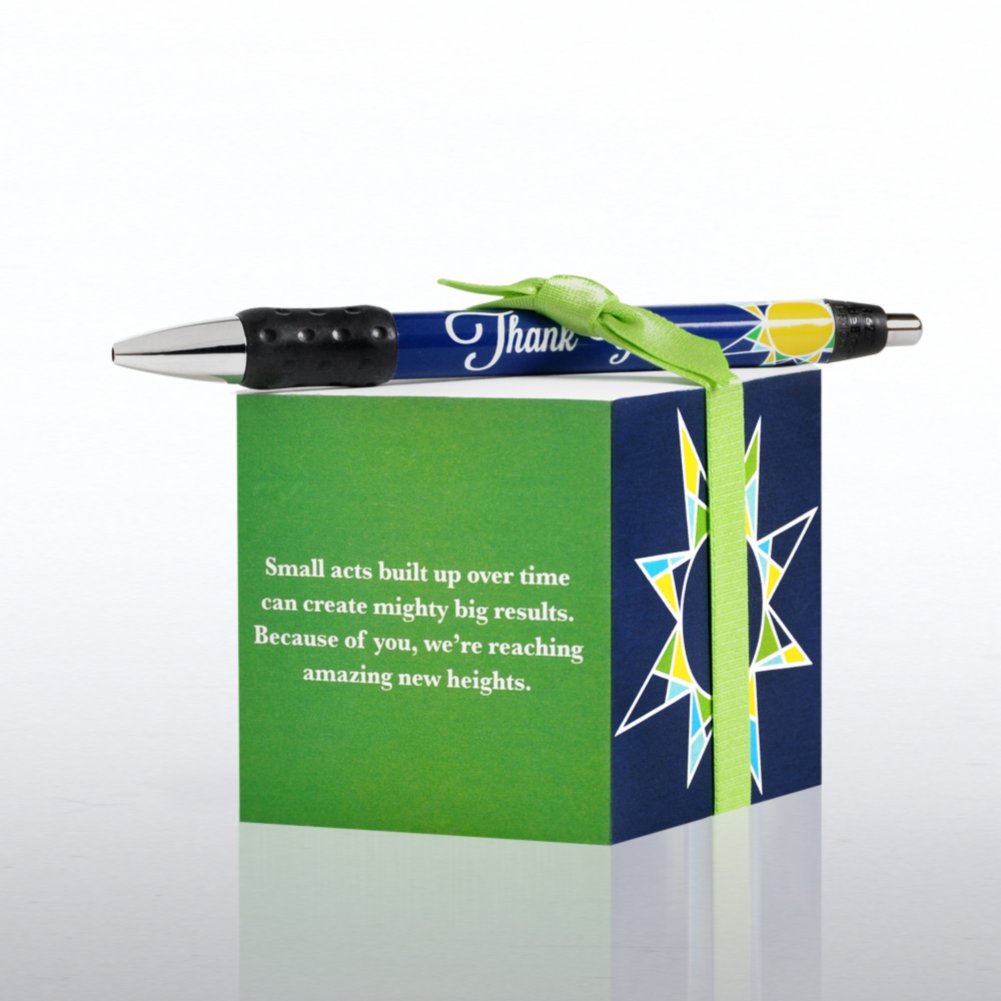 Note Cube & Pen Gift Set - Thanks for Making a Difference BACK