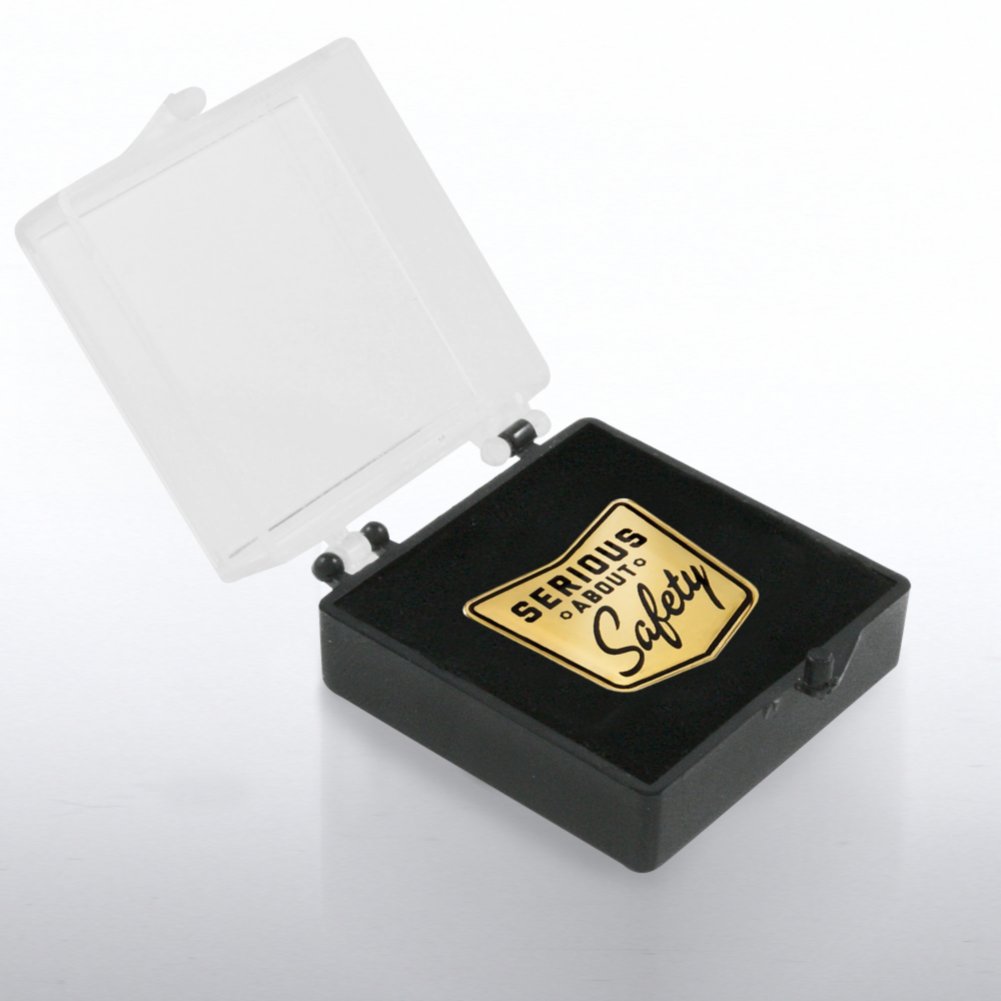 Lapel Pin - Serious About Safety BOX