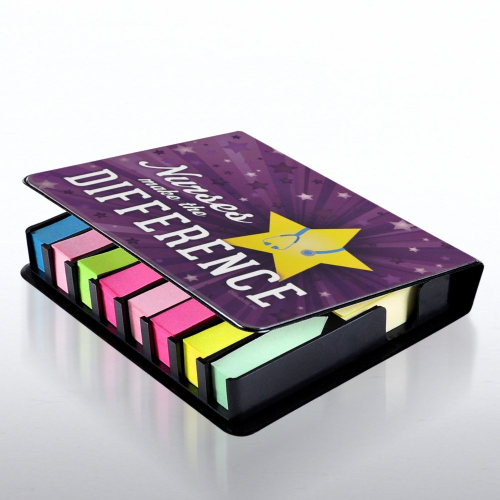 Flip Top Sticky Note Holder with Calendar - Nurses MTD