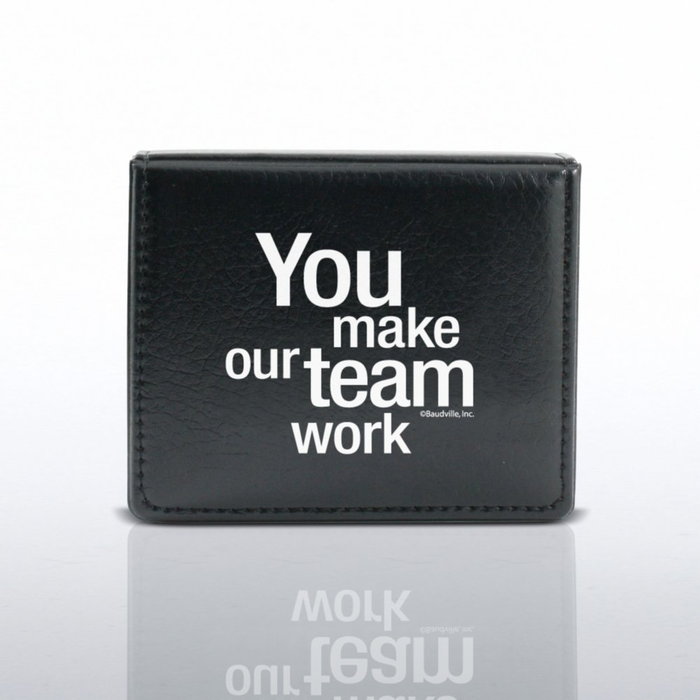 Flip Top Note Holder w/ Pen & Calendar - Teamwork CLOSED