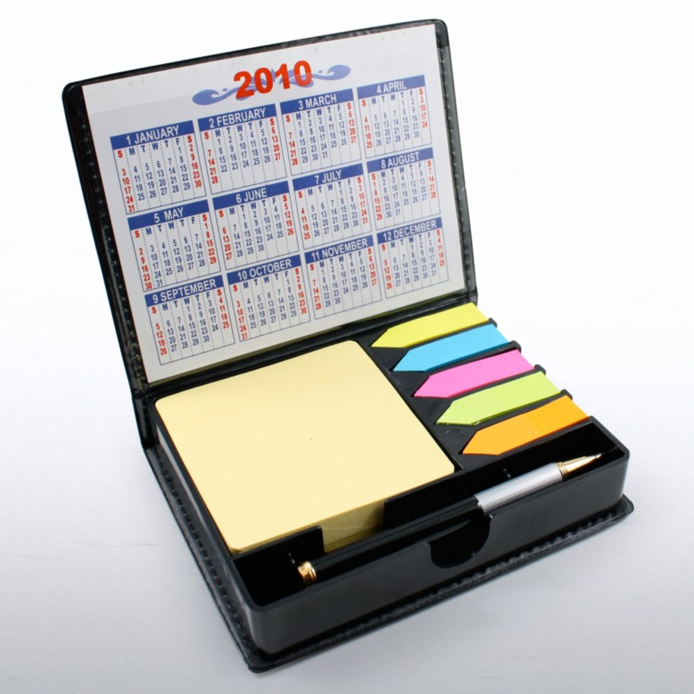 Flip Top Note Holder w/ Pen & Calendar - Teamwork OPEN