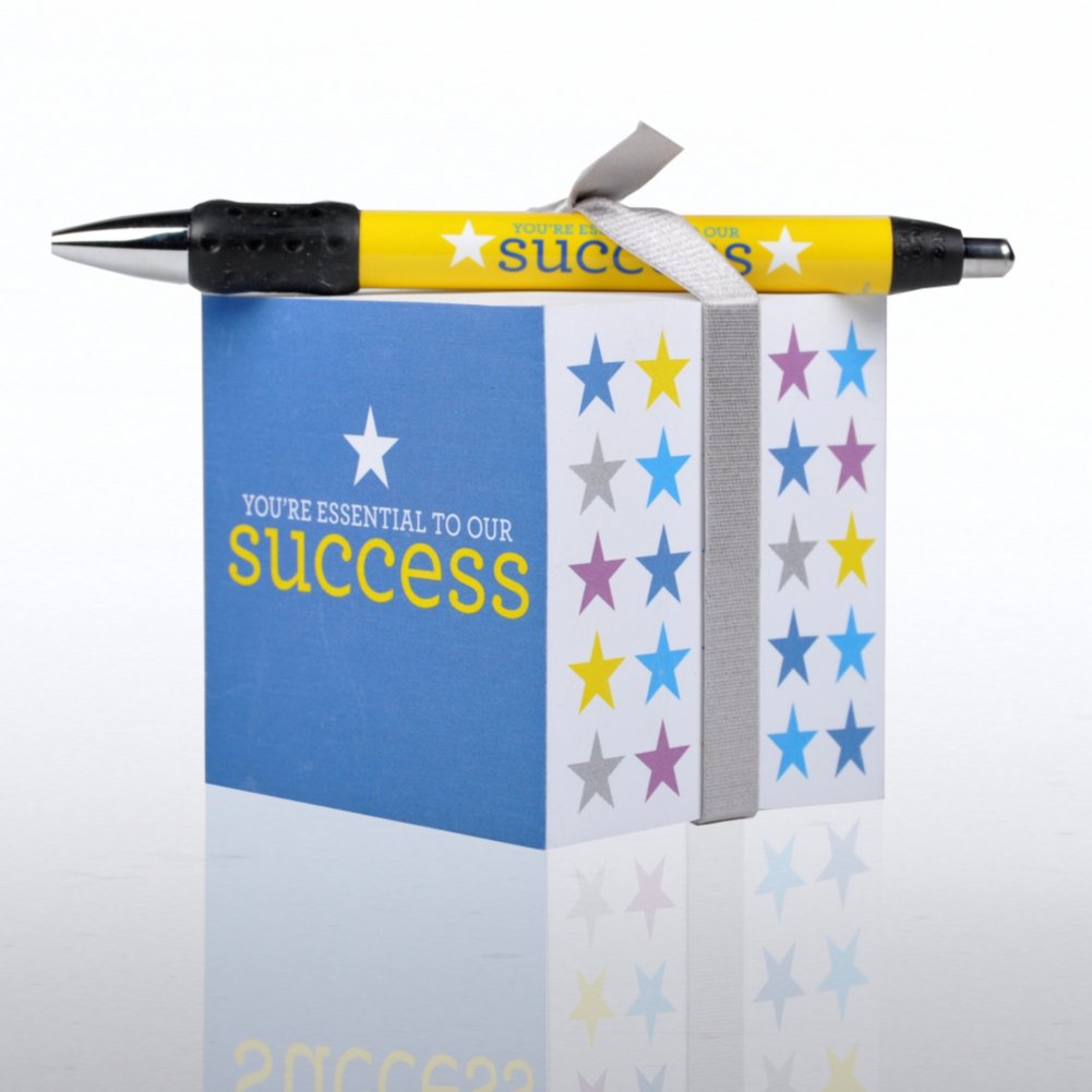 Note Cube & Pen Gift Set - You're Essential to Our Success