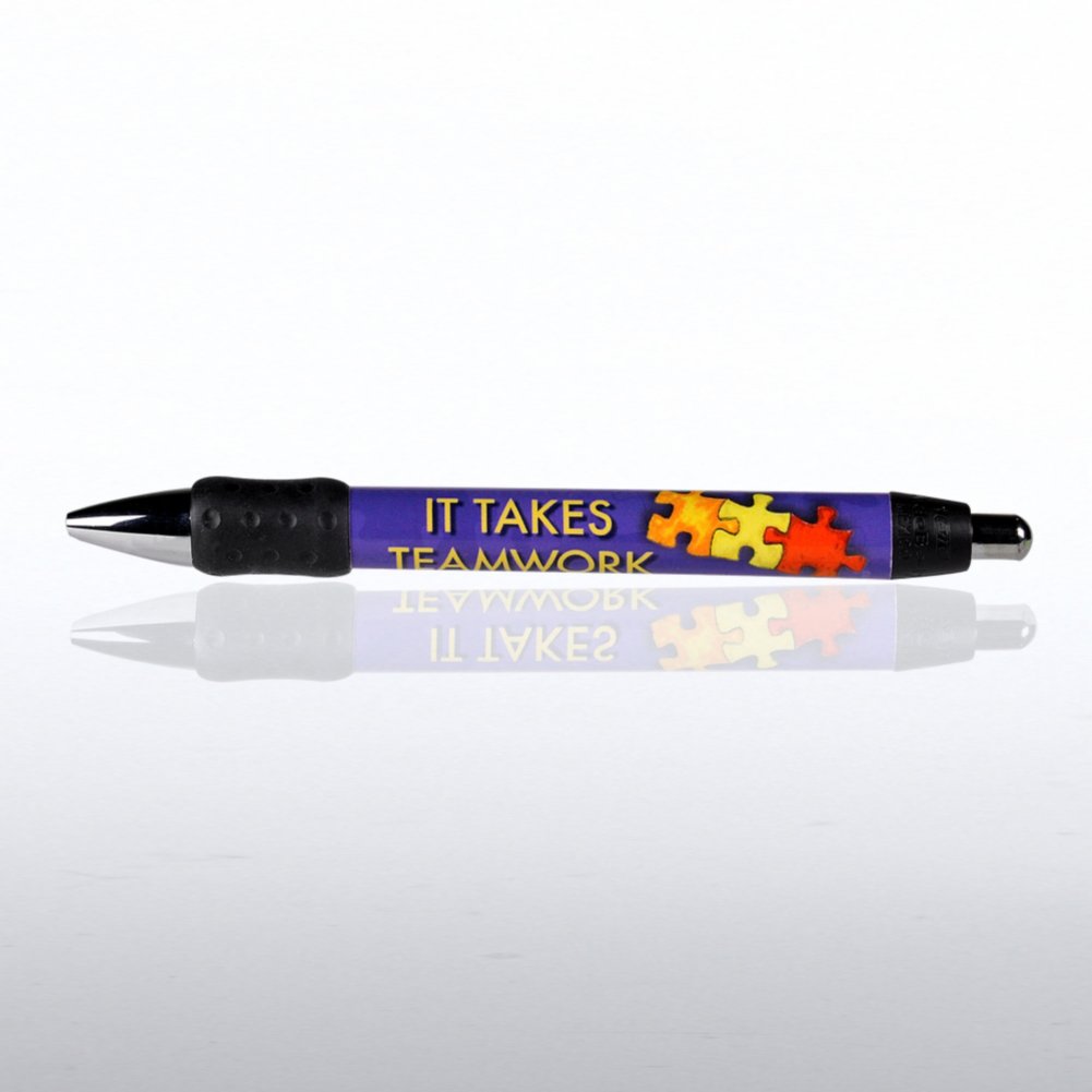 Note Cube & Pen Gift Set - It Takes Teamwork PEN