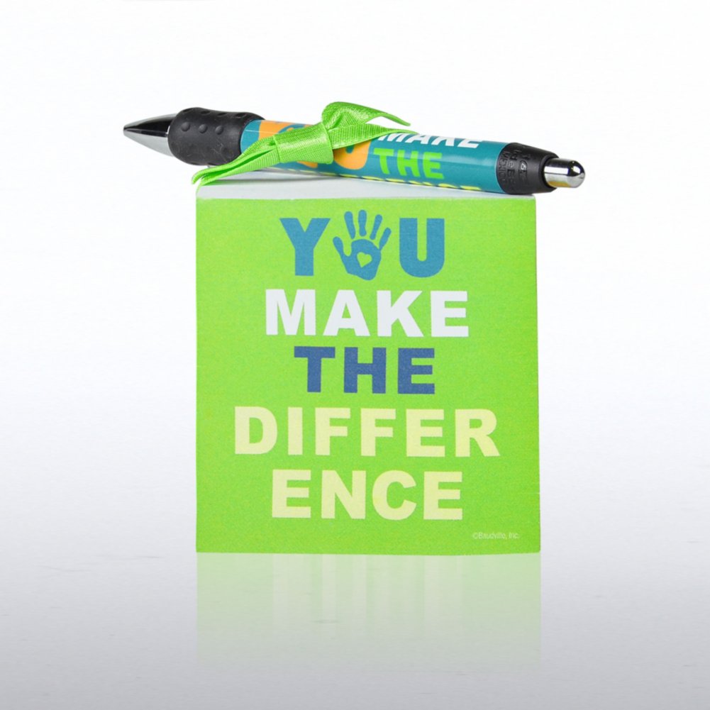 Note Cube & Pen Gift Set - You Make the Diff - Healthcare SIDE