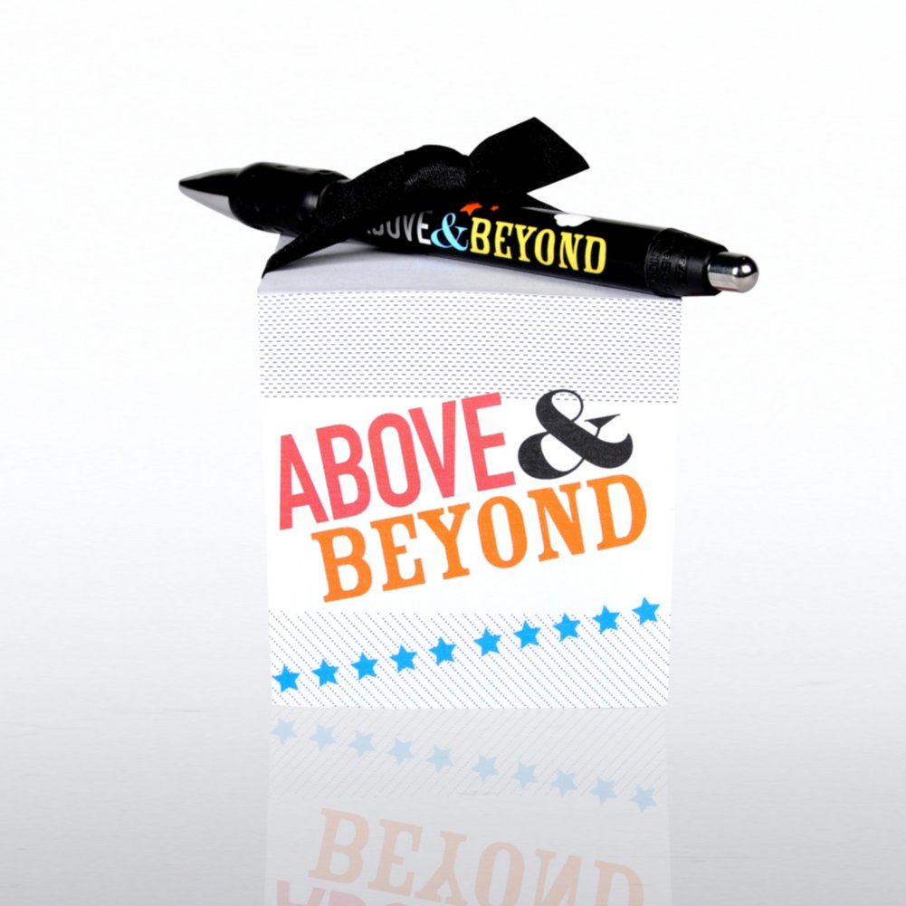 Note Cube & Pen Gift Set - Above & Beyond Theme SIDE