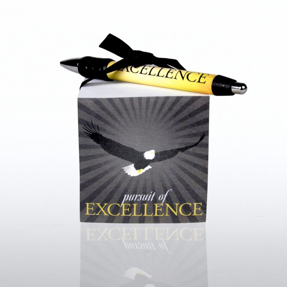 Note Cube & Pen Gift Set - Eagle: Pursuit of Excellence SIDE
