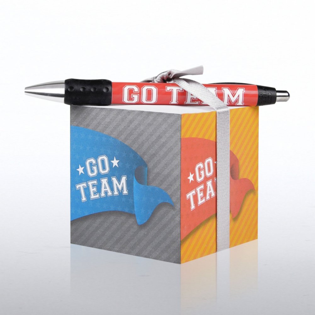 Note Cube & Pen Gift Set - Go Team BACK