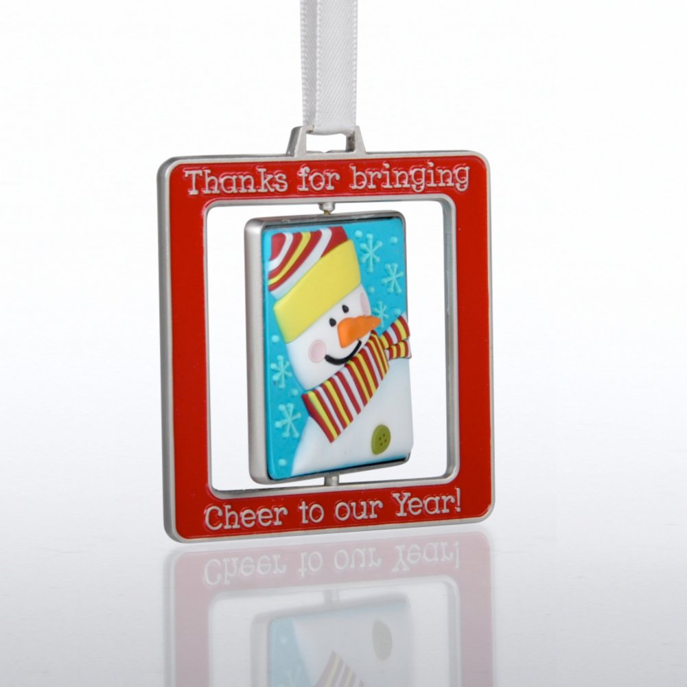 Spinner Ornament - Snowman - Cheer to Our Year SIDE