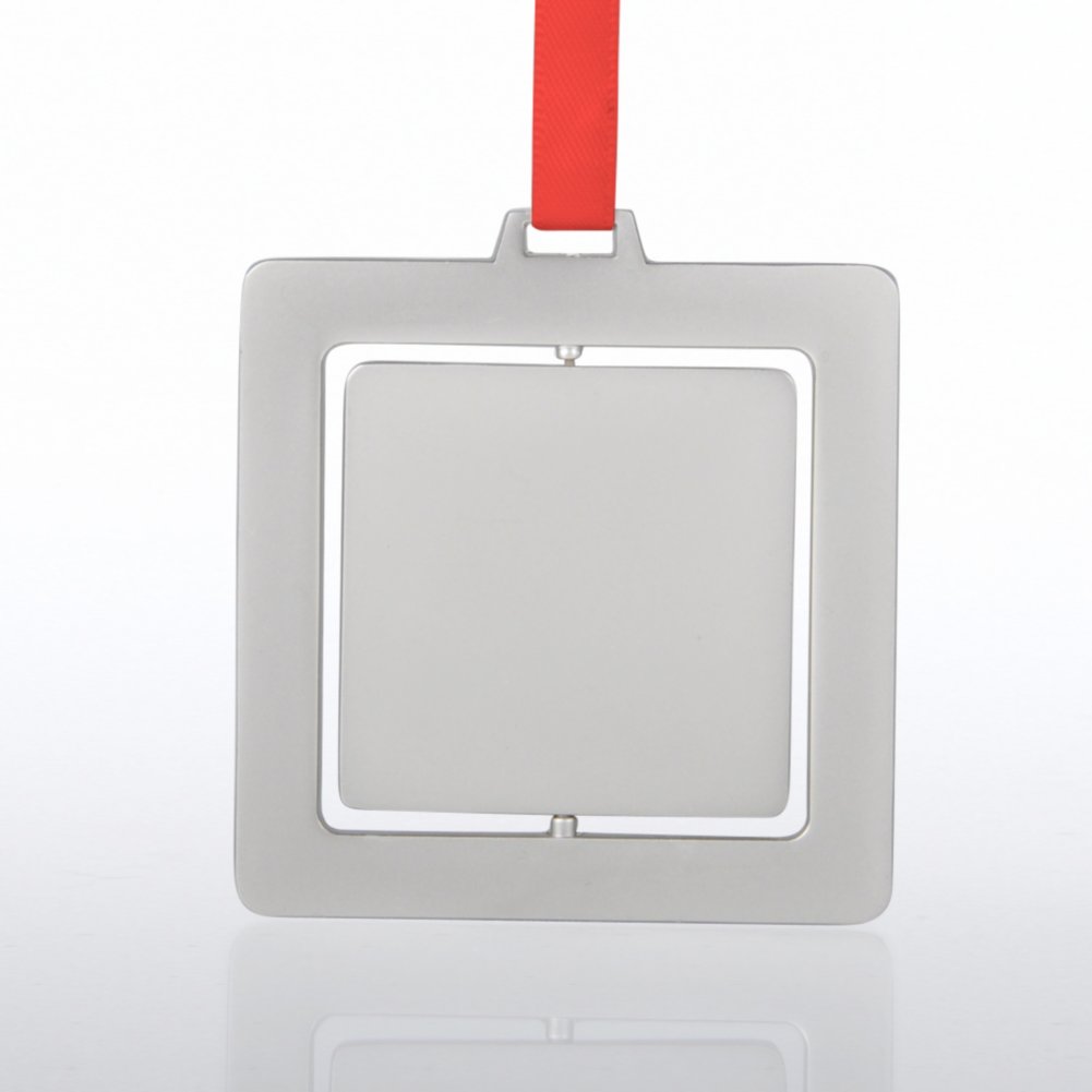 Spinner Ornament - Thanks for a Great Year - Stripes BACK