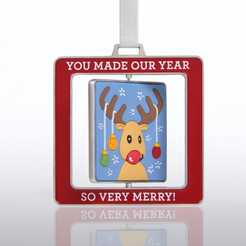 Spinner Ornament - Antlers: You Made Our Year So Merry SIDE