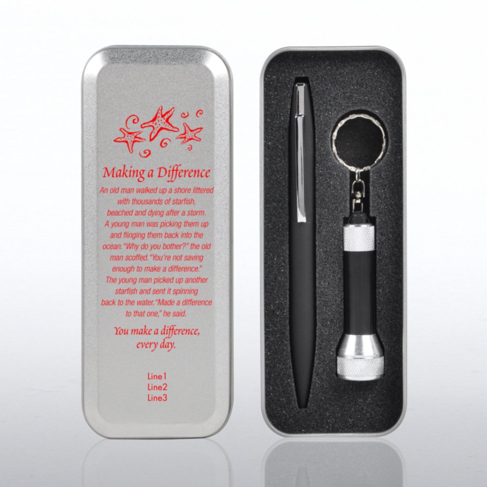 Flashlight & Pen Gift Set