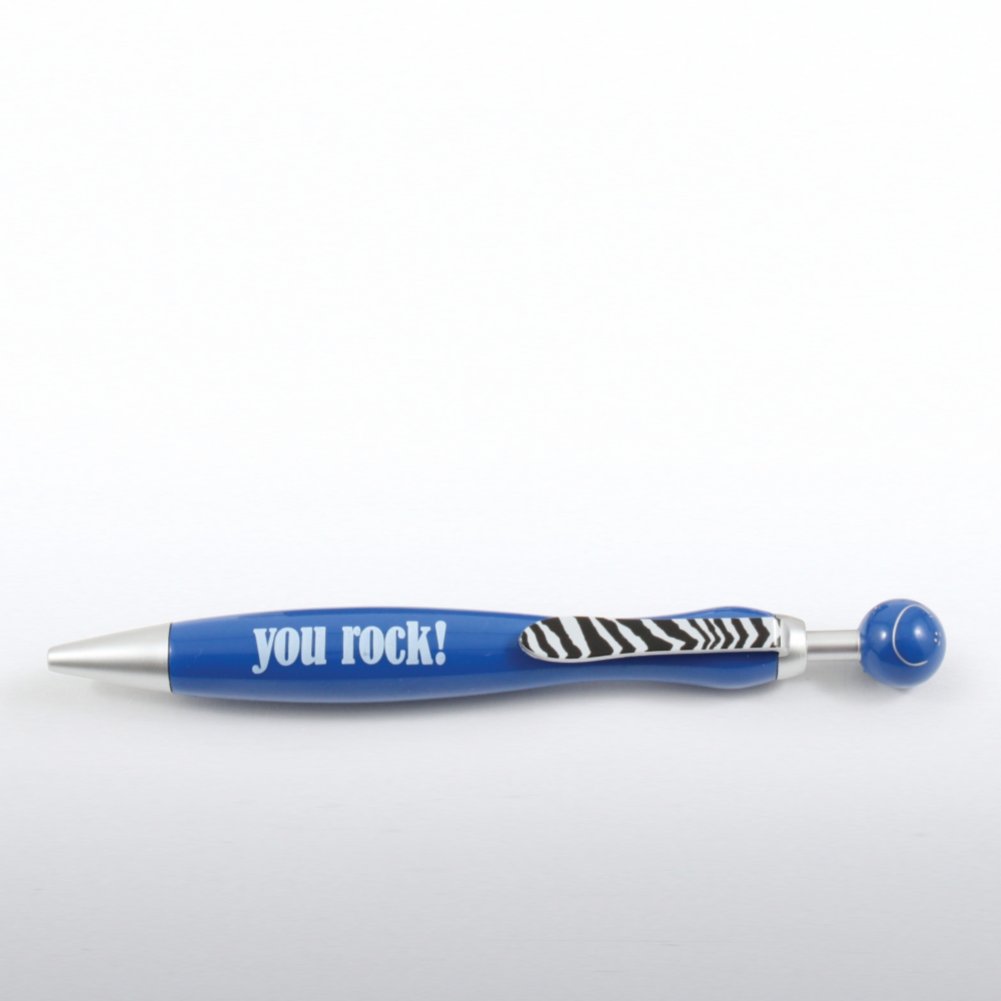 Flashlight & Smiley Pen Gift Set - You Rock! - Blue PEN