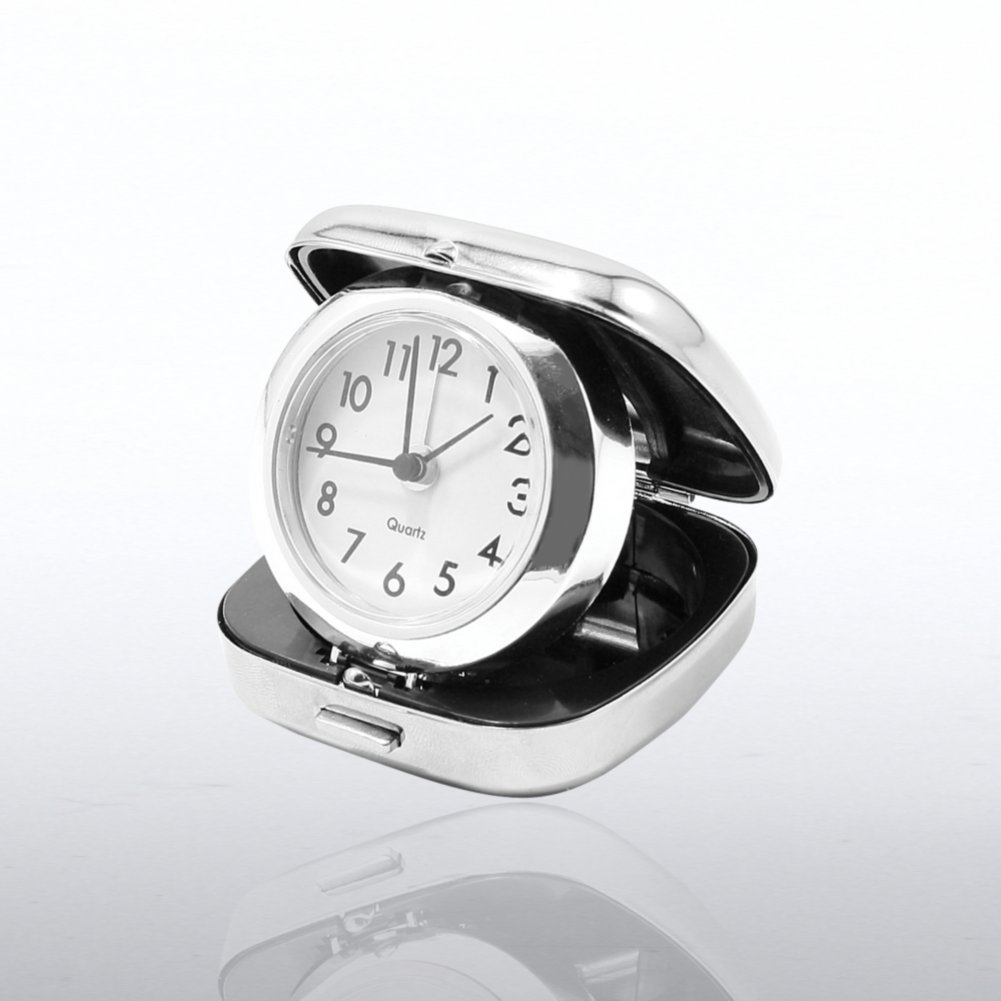 Silver Flip Clock OPEN