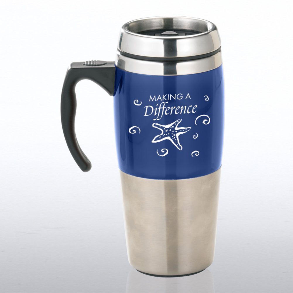 Stainless Steel Travel Mug - Starfish: Making a Difference