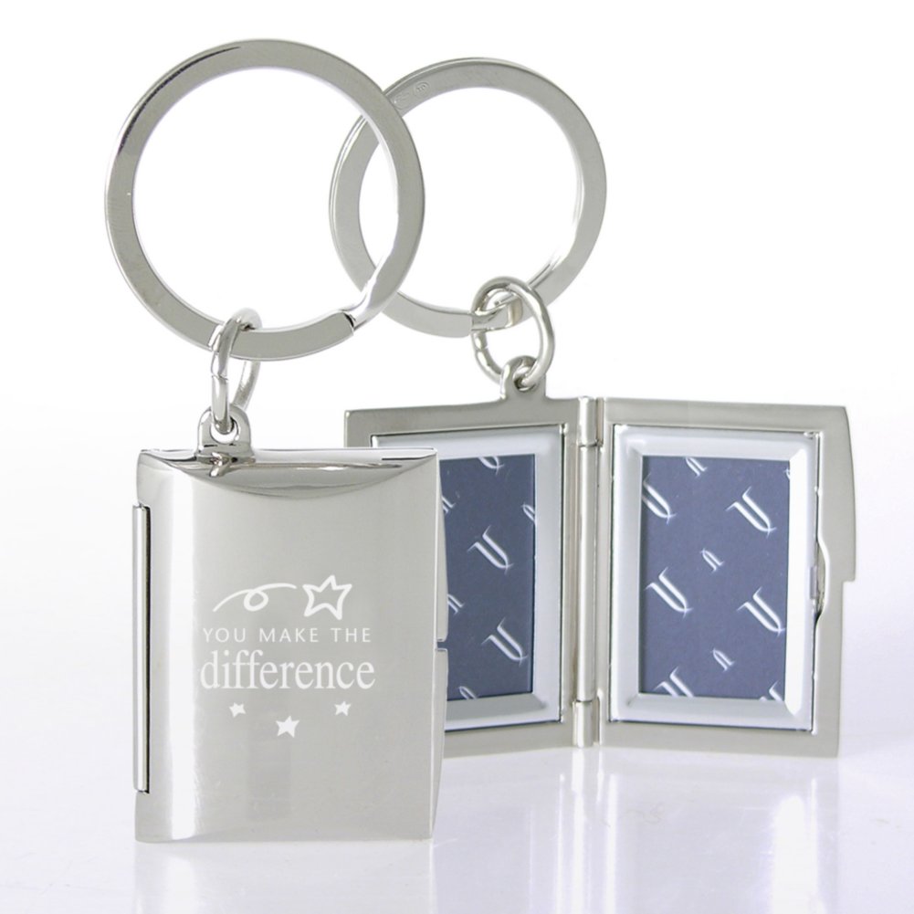 Silver Photo Locket Key Chain - You Make the Difference