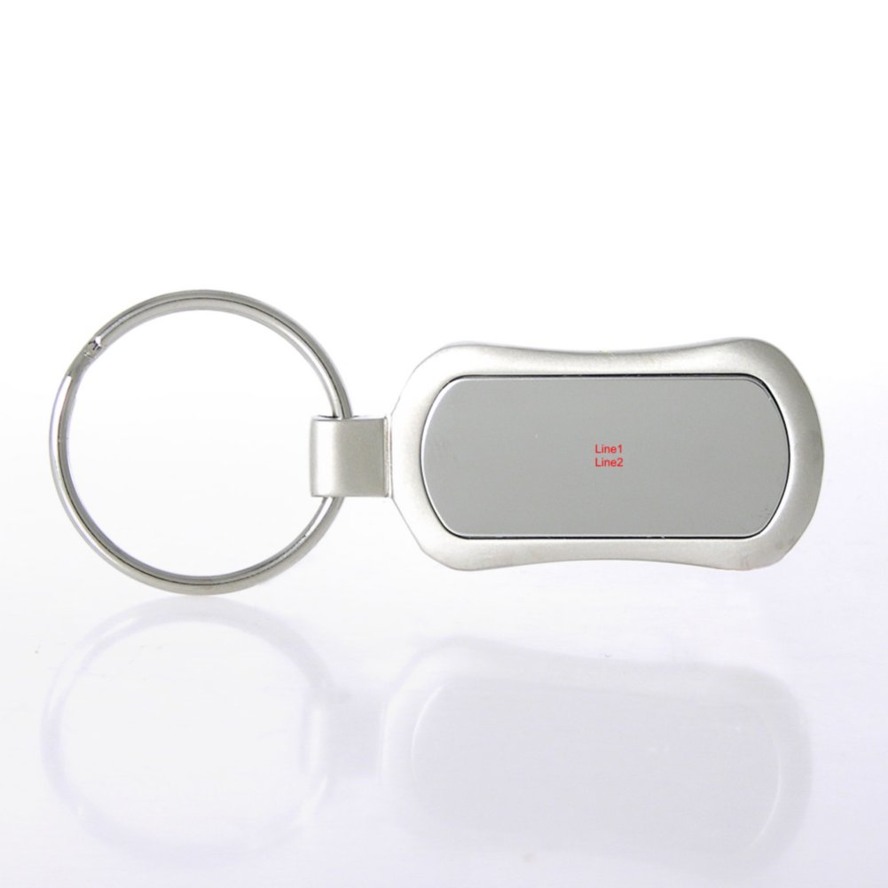 Engravable Key Chain - Silver Key Fob