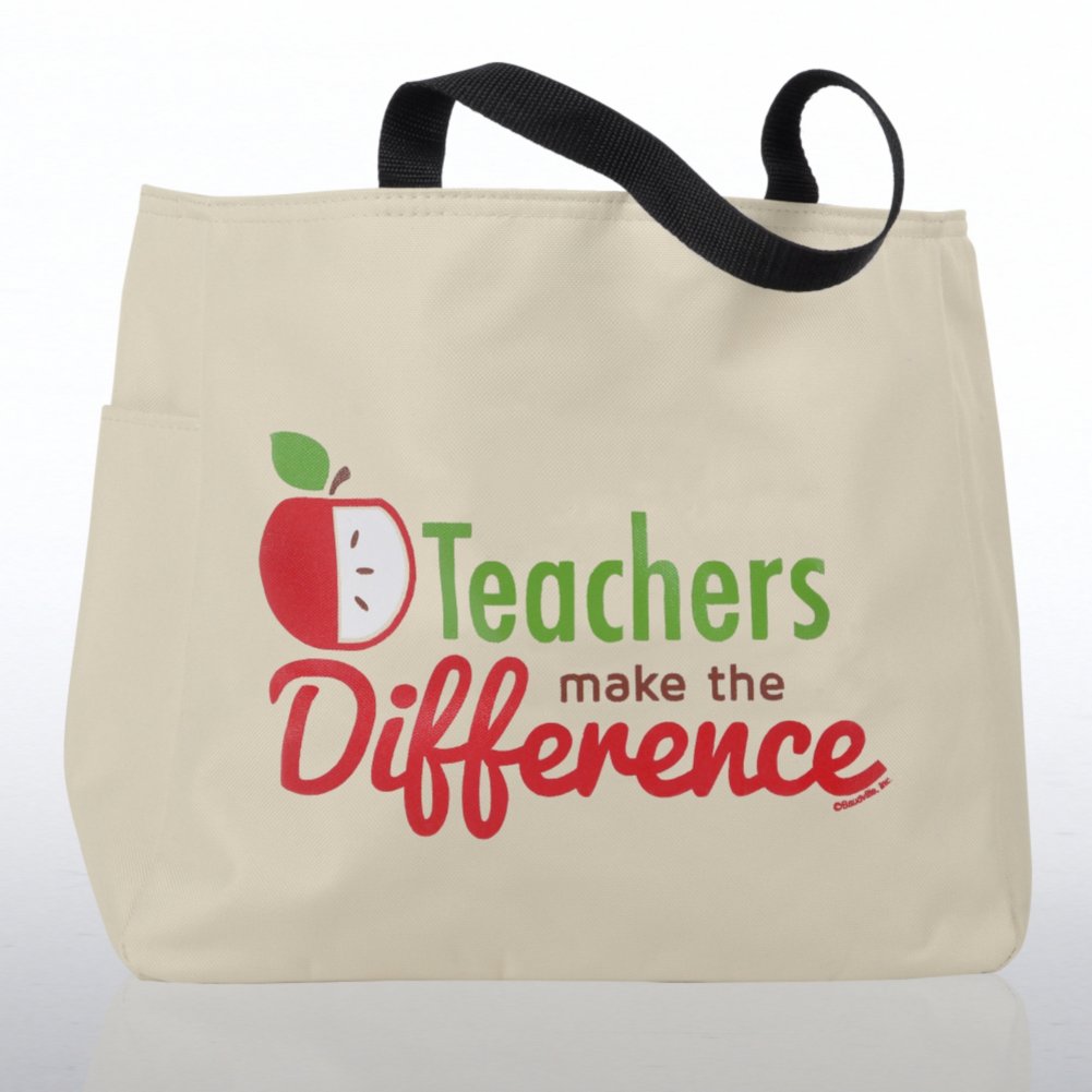 Tote Bag - Teachers Make the Difference - Small Apple