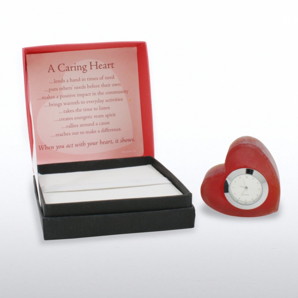 Glass Character Clock - Heart