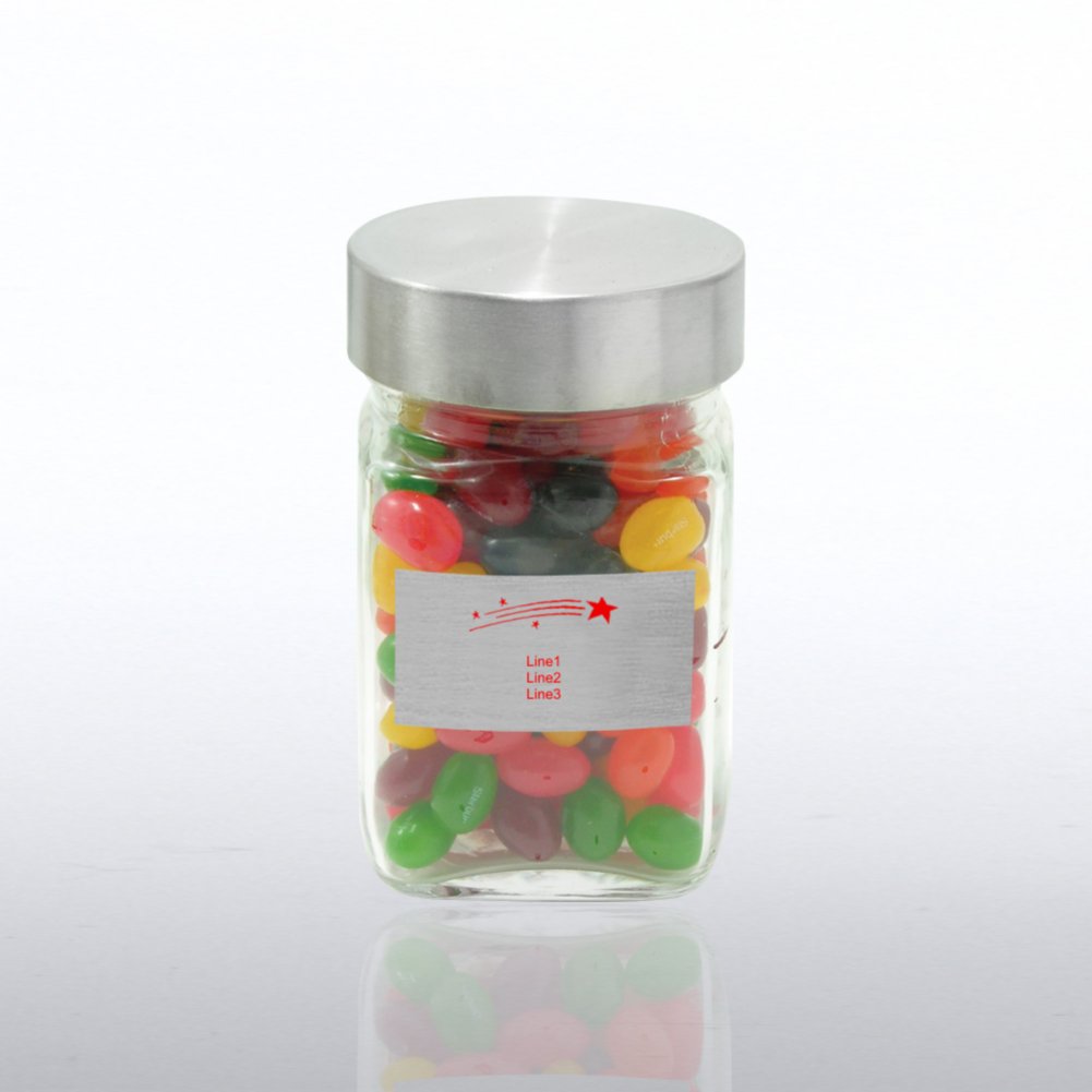 Glass Candy Jar - Square - Personalized