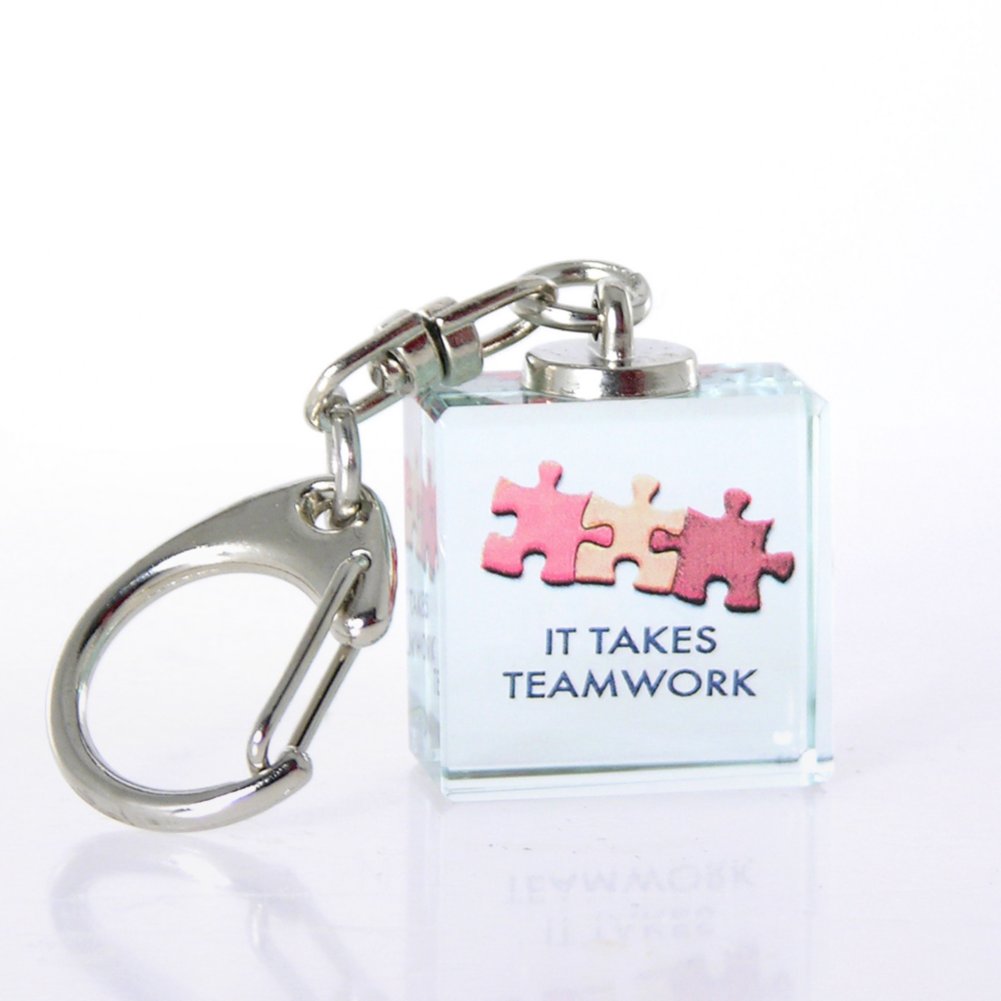 Art Cube Key Chain - It Takes Teamwork