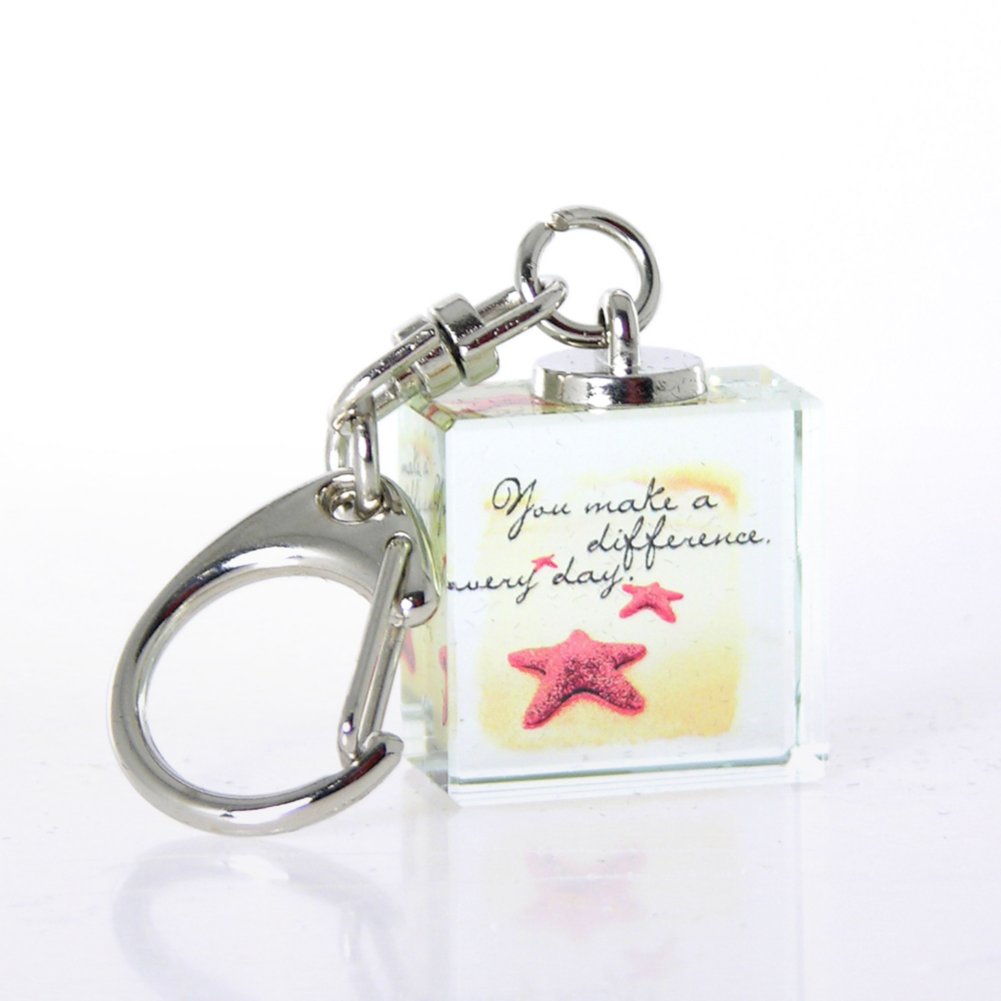 Art Cube Key Chain - Starfish: You Make a Difference