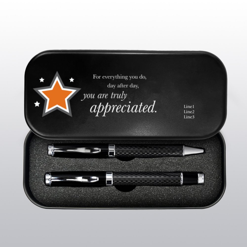 Executive Carbon Fiber Pen Set - Custom