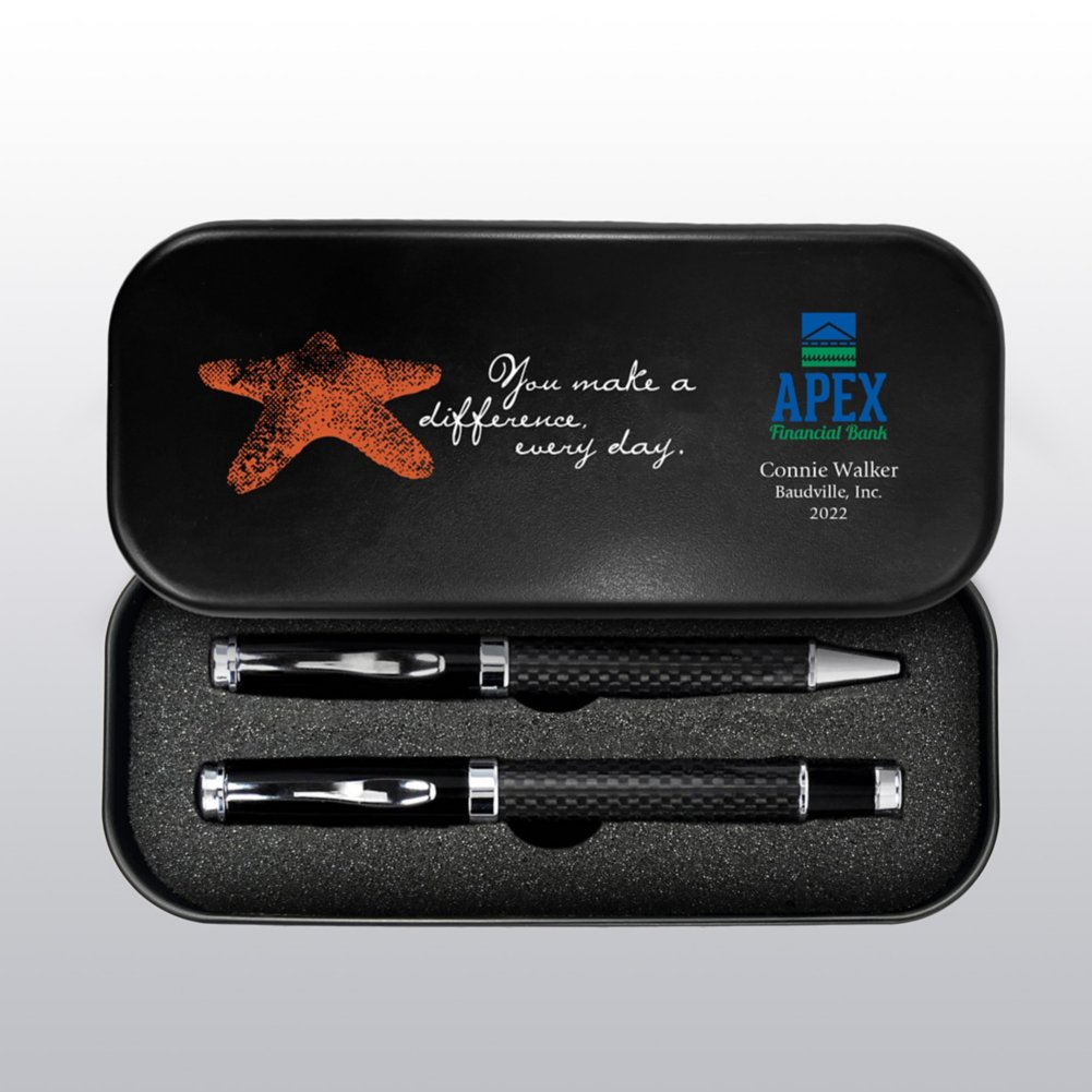 Executive Carbon Fiber Pen Set - Custom CARD3