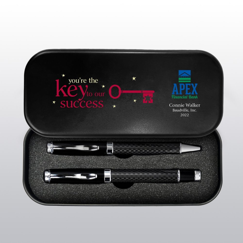 Executive Carbon Fiber Pen Set - Custom CARD4