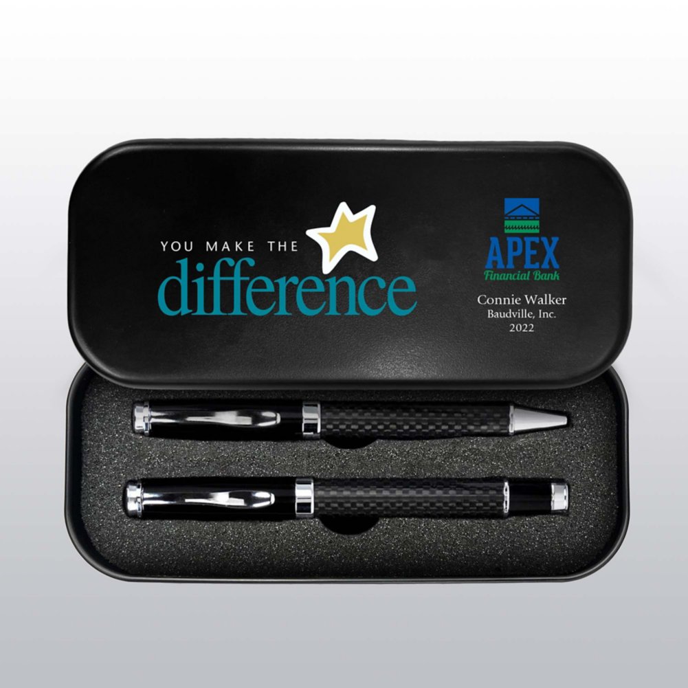 Executive Carbon Fiber Pen Set - Custom CARD5