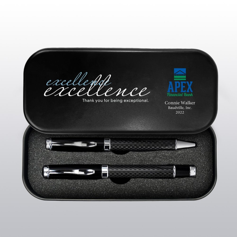 Executive Carbon Fiber Pen Set - Custom CARD7