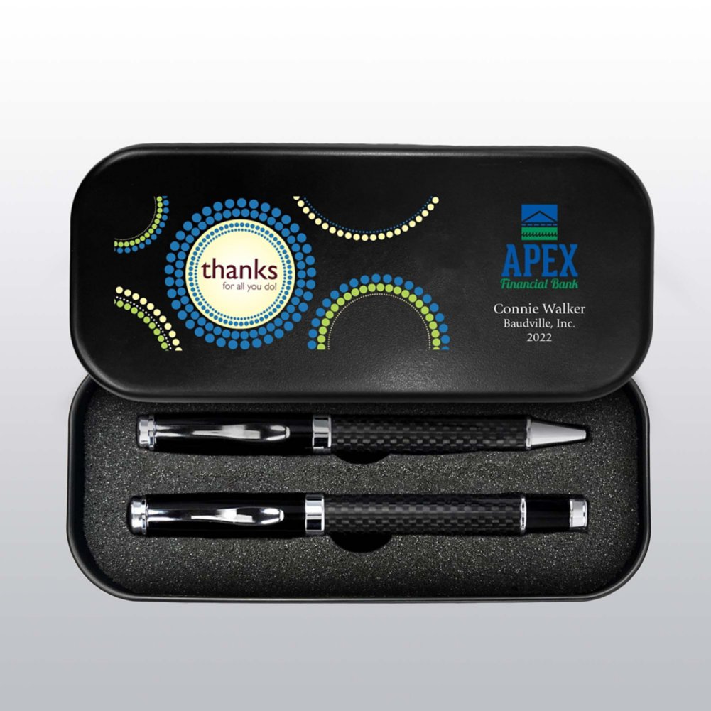 Executive Carbon Fiber Pen Set - Custom CARD8