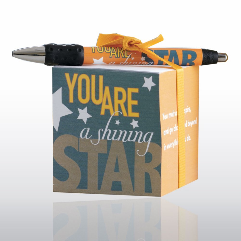 Note Cube & Pen Gift Set - You're a Shining Star