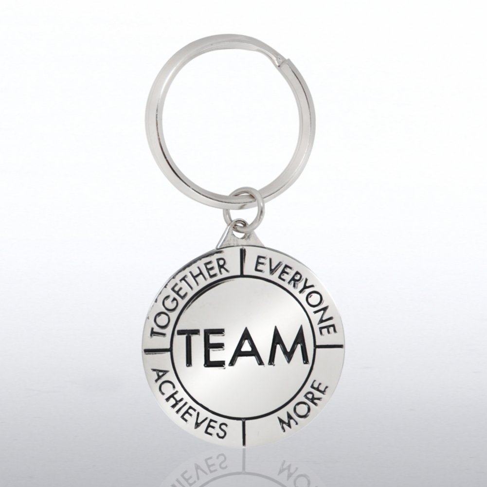 Nickel-Finish Key Chain - TEAM