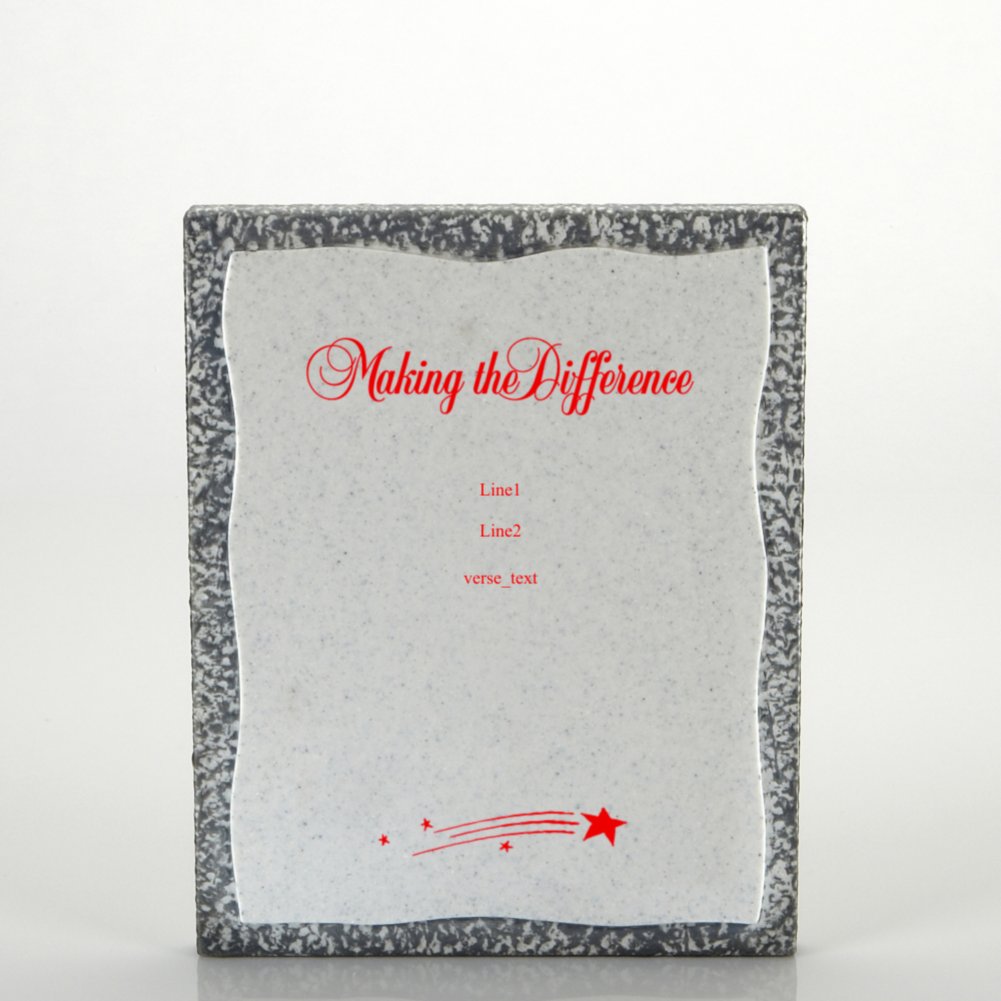 Stone Award Plaque - Grey - Large