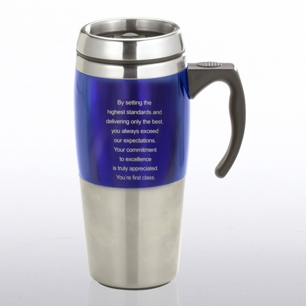 Stainless Steel Travel Mug - Delivering Excellence BACK