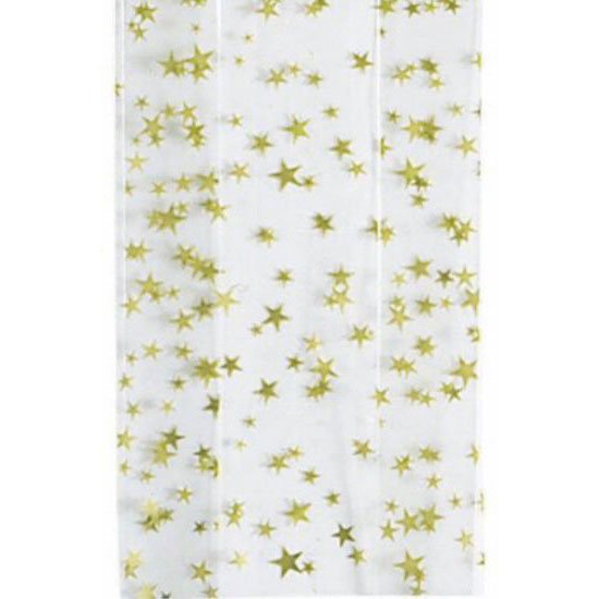 Cellophane Bag - Gold Star - Large