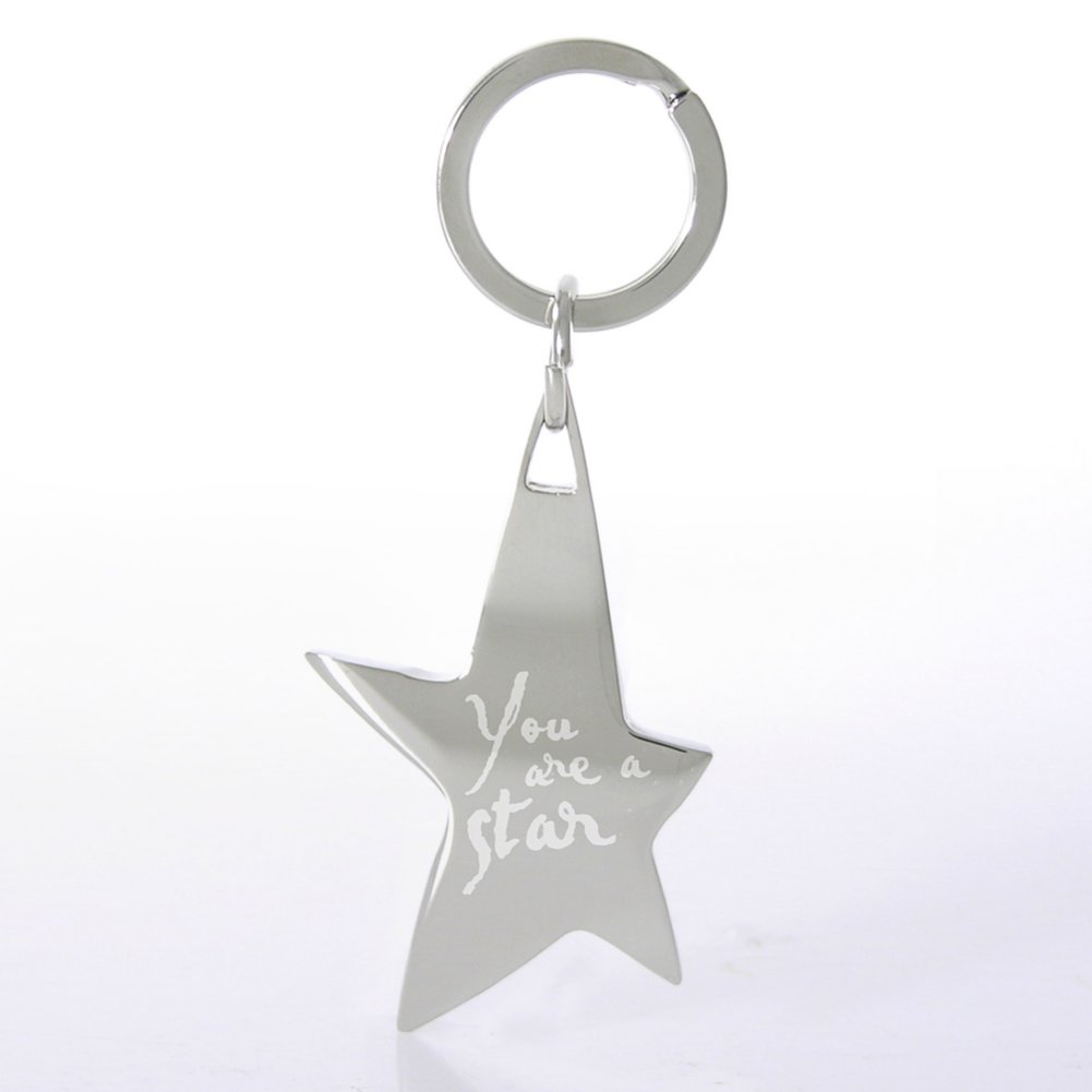Shooting Star Key Chain - You are a Star - Silver