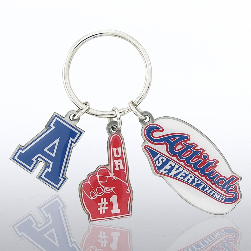 Simply Charming Key Chain - Attitude is Everything Pennant