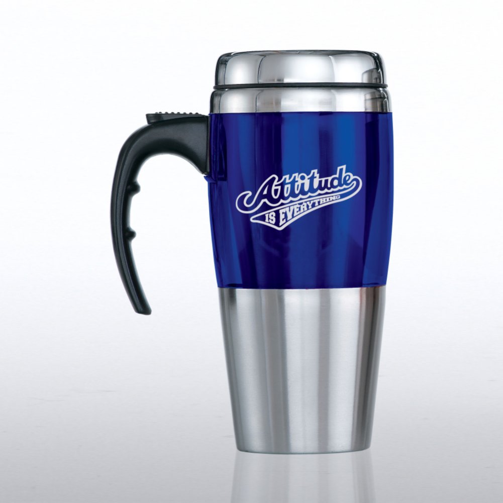 Stainless Steel Travel Mug - Attitude is Everything Pennant