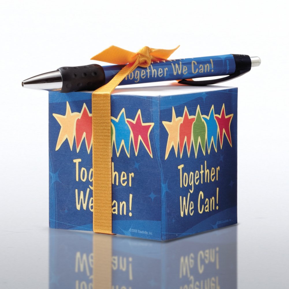 Note Cube & Pen Gift Set - Together We Can