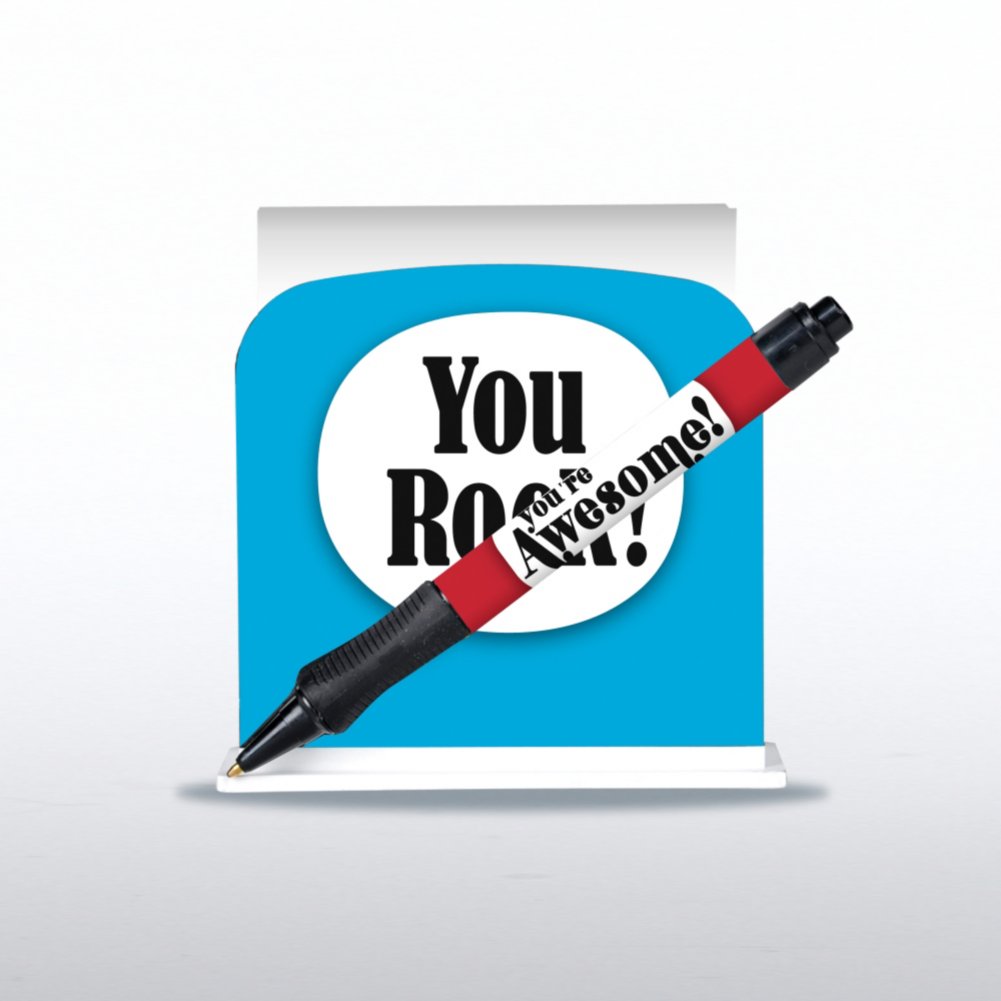 Desk Memo Caddy & Pen Gift Set - Positive Praise