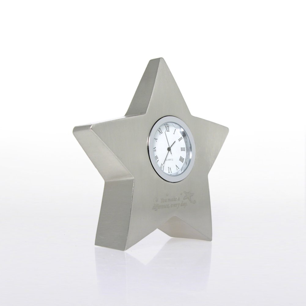 Star Paperweight Desk Clock - Starfish SIDE