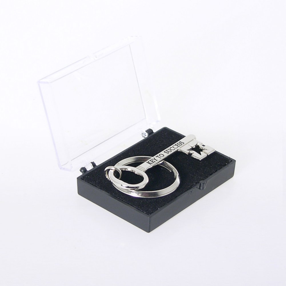 Nickel-Finish Key Chain - Key to Success BOX
